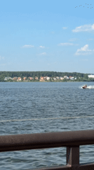 Jet skiers enjoy lake recreation in Votkinsk, Russia