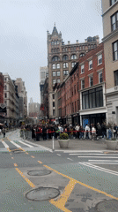 Long queue forms outside NYC Uniqlo store Friday afternoon
