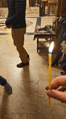Candle-lit church moment captured in Plovdiv, Bulgaria