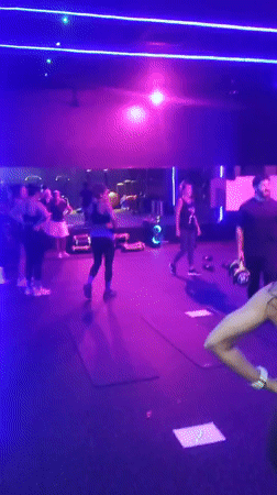 Early morning fitness session captured in Choeng Mon gym