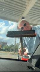 Sunny pit stop at a self-service gas station