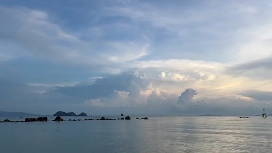 Sunset captured by witnesses at Thai beach resort