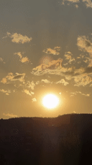 Sunset captured by witnesses in Pernik, Bulgaria
