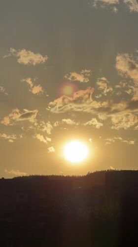 Sunset captured by witnesses in Pernik, Bulgaria