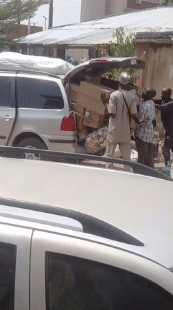 Coordinated vehicle loading operations documented in northern Nigeria