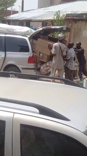 Coordinated vehicle loading operations documented in northern Nigeria