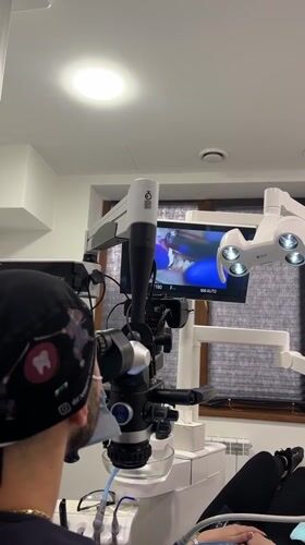 Routine dental cleaning procedure documented in Yerevan clinic
