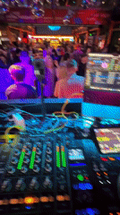 DJ performs for crowded dance floor at Moscow club