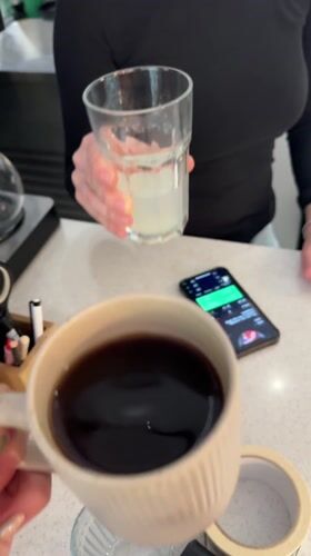 Coffee moment captured with beverages and flowers in Novi Sad