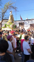 Saint's procession winds through Pozo Almonte streets in northern Chile