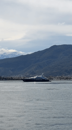 Yacht spotted in Mediterranean waters off Fethiye, Turkey