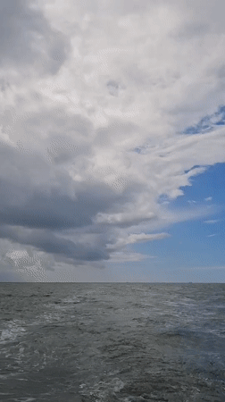 Vessel passenger records ocean view near Dutch coast
