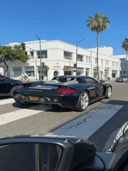 Luxury sports cars spotted cruising Beverly Hills streets