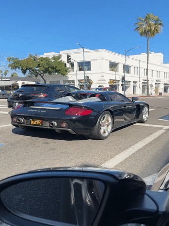 Luxury sports cars spotted cruising Beverly Hills streets