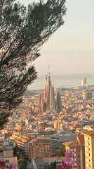 Barcelona at golden hour, Sagrada Família front and center