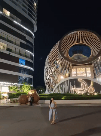Nha Trang entertainment district at night and by day