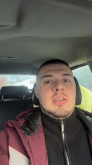 Man photographed in car driver's seat in Smolyan, Bulgaria