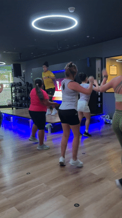 Group fitness class held at San Isidro gym