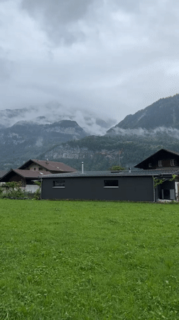 Morning documentation of rural Swiss village scenes and gardens