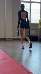 Strength training session at a gym in Chaikovsky, Russia