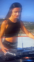 Female DJ performs rooftop set in Samara, Russia