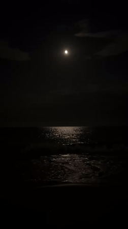 Full moon reflects across the Black Sea off Varna