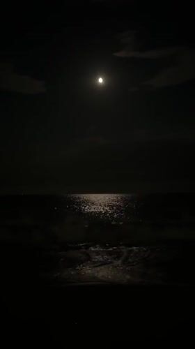 Full moon reflects across the Black Sea off Varna
