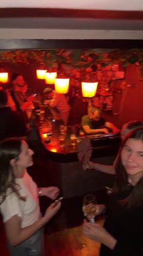 Night out captured at Montenegro bar with DJ, hookah