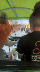 Evening moments captured around Katerini: pedal vehicle, cathedral views