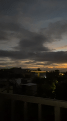 Twilight cityscape captured from elevated view in North Kuta