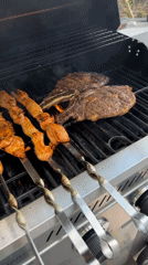 Ribeye and steaks hitting the grill in Covington Township