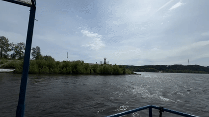 Morning life documented in Chaikovsky Russia river town