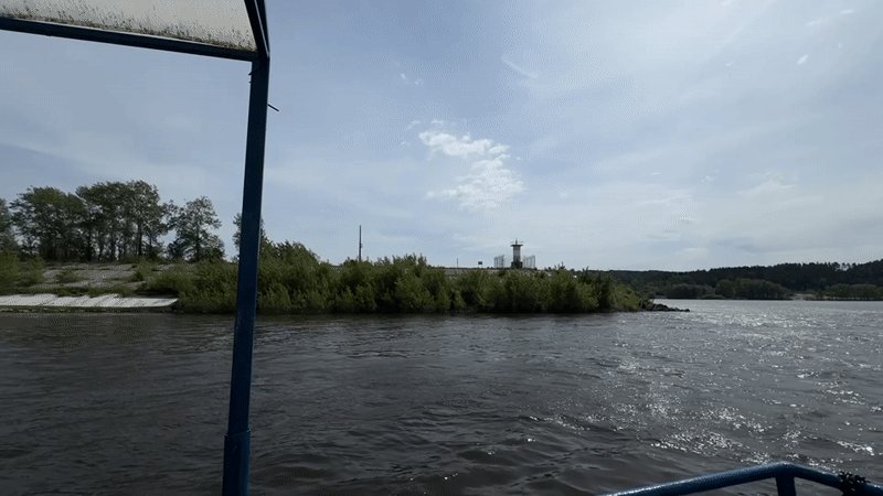 Morning life documented in Chaikovsky Russia river town