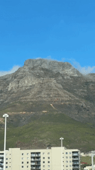 Cloudy Table Mountain captured on video from Cape Town