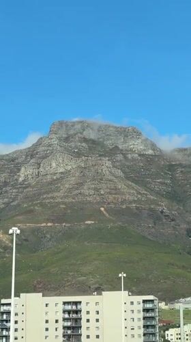 Cloudy Table Mountain captured on video from Cape Town