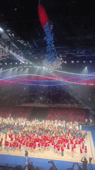 Mass performance event at Moscow's Luzhniki Stadium