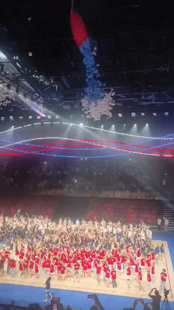 Mass performance event at Moscow's Luzhniki Stadium