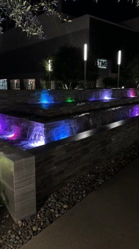 Early morning observations document Irvine commercial district features