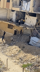 Damaged buildings and makeshift shelters documented in Khan Yunis