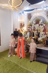 Traditional Javanese wedding celebration in Badamita, Indonesia