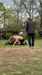 Folk wrestling match draws spectators in Dulevo, Bulgaria