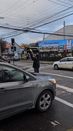 Street juggling and mural art captured in Temuco, Chile