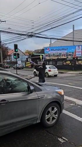 Street juggling and mural art captured in Temuco, Chile