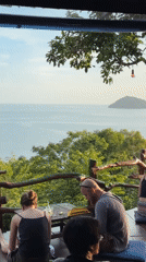 Yoga and relaxation on a scenic ocean-view deck in Ko Pha-ngan