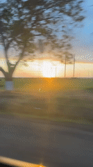 Sunset captured over green fields near Slobozia, Moldova