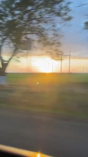 Sunset captured over green fields near Slobozia, Moldova