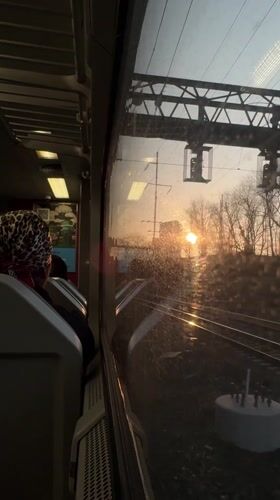 Train passenger with leopard print head covering recorded in Philadelphia