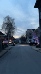 Ambulance responds through Zlatograd streets during evening hours