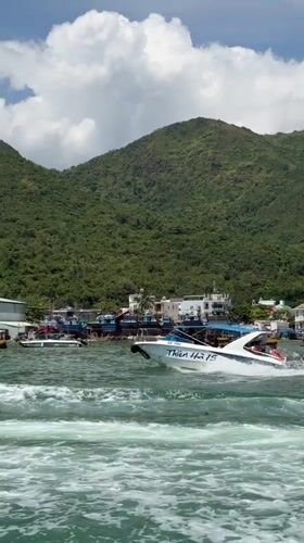 Morning boat activity captured in Nha Trang harbor