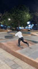 Night skateboarding session draws crowd at Kuta skatepark